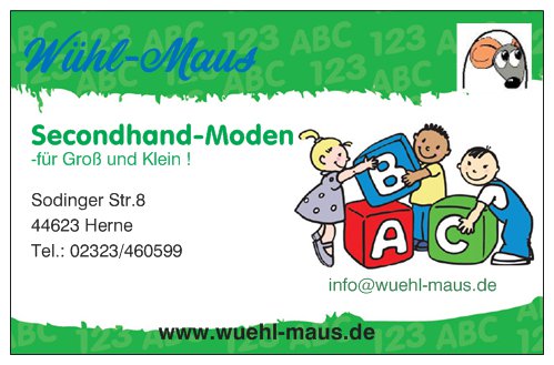 Wühl-Maus Second-Hand Moden für Groß und Klein